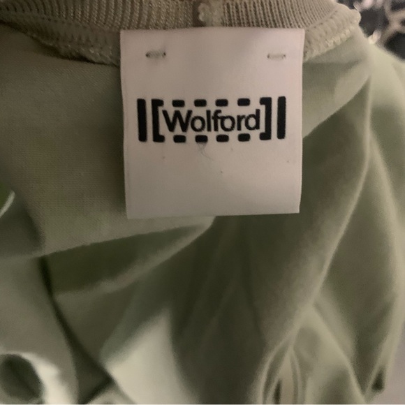 Wolford Light Sage Green Women’s XS Long Sleeve Scoop Neck Base Layer Casual Top - Picture 5 of 6